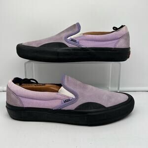 Van's Shoes Mens 8 x Lizzie Armanto Lucky Kitty Slip On Sneakers Purple Suede